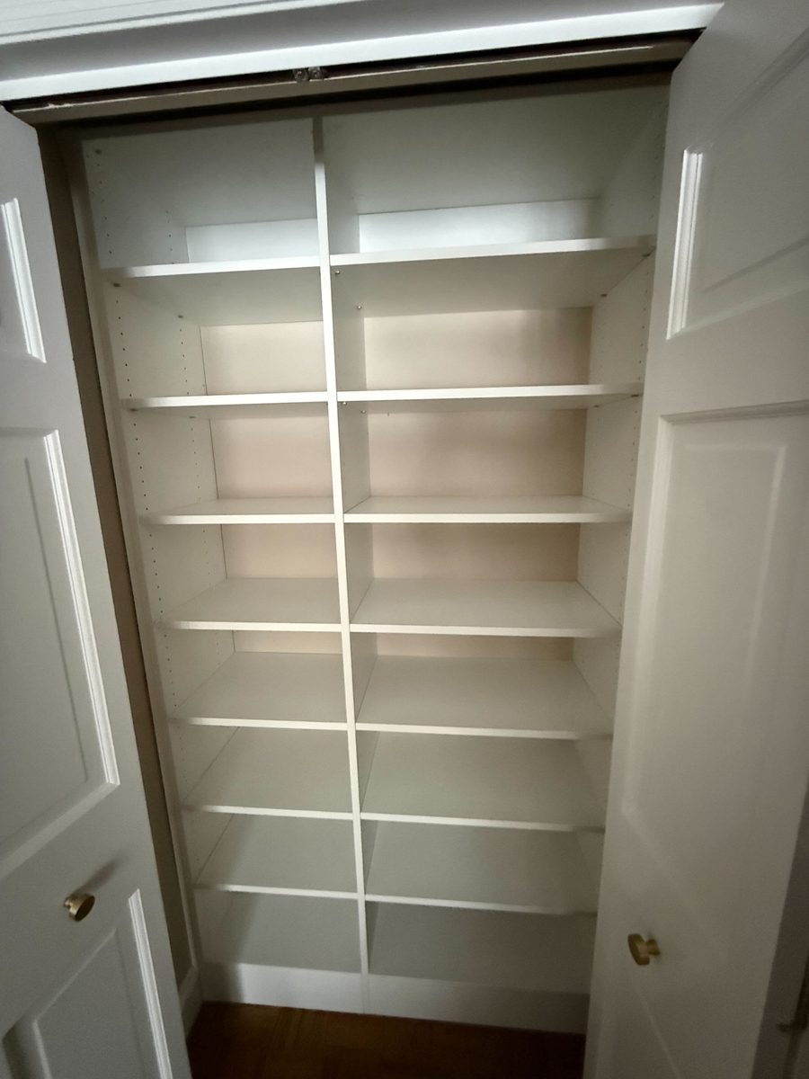 Large walk-in closet with shoe shelving — Shelf, Newburgh NY